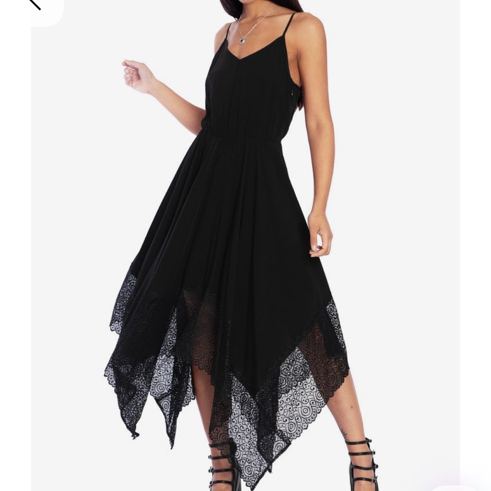 Mage lace handkerchief midaxi dress
